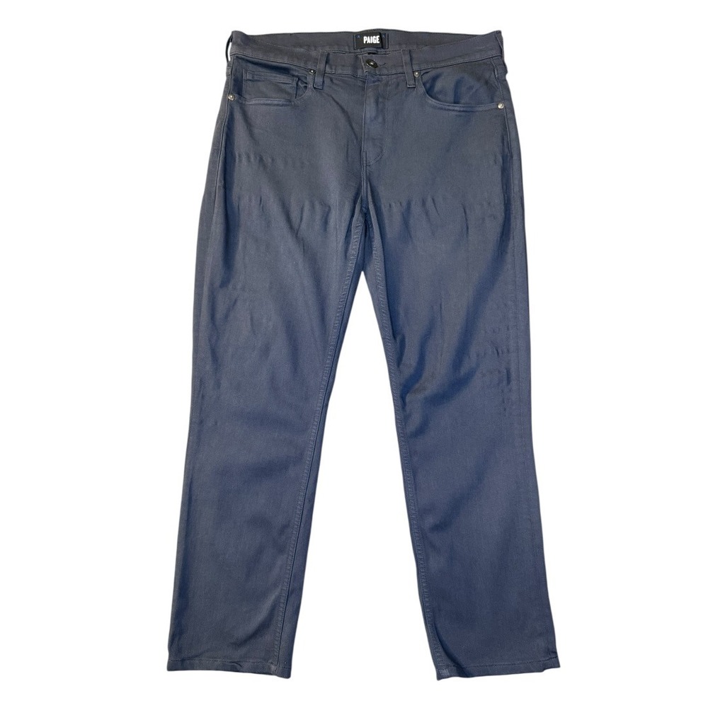 PAIGE Federal Slim Straight Jeans Mens 32 Pewter Stone Grey Blue‎ W6709 DNM799